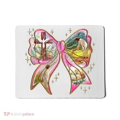 He Is Risen Easter Cross Coquette Jesus Christian Religious Mousepad