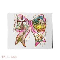 He Is Risen Easter Cross Coquette Jesus Christian Religious Mousepad thumb 0