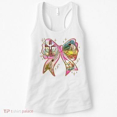He Is Risen Easter Cross Coquette Jesus Christian Religious Women's Tank Top