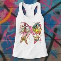 He Is Risen Easter Cross Coquette Jesus Christian Religious Women's Tank Top thumb 3