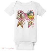 He Is Risen Easter Cross Coquette Jesus Christian Religious Baby Bodysuit thumb 0