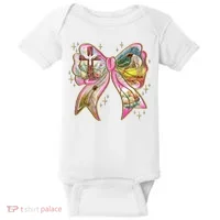 He Is Risen Easter Cross Coquette Jesus Christian Religious Baby Bodysuit thumb 0