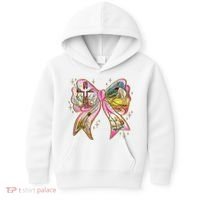 He Is Risen Easter Cross Coquette Jesus Christian Religious Kids Hoodie thumb 0