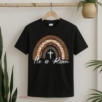 He Is Risen Jesus Christ Easter Christian Faith T-Shirt thumb 2
