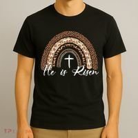He Is Risen Jesus Christ Easter Christian Faith T-Shirt thumb 3
