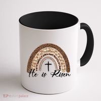 He Is Risen Jesus Christ Easter Christian Faith Coffee Mug thumb 1