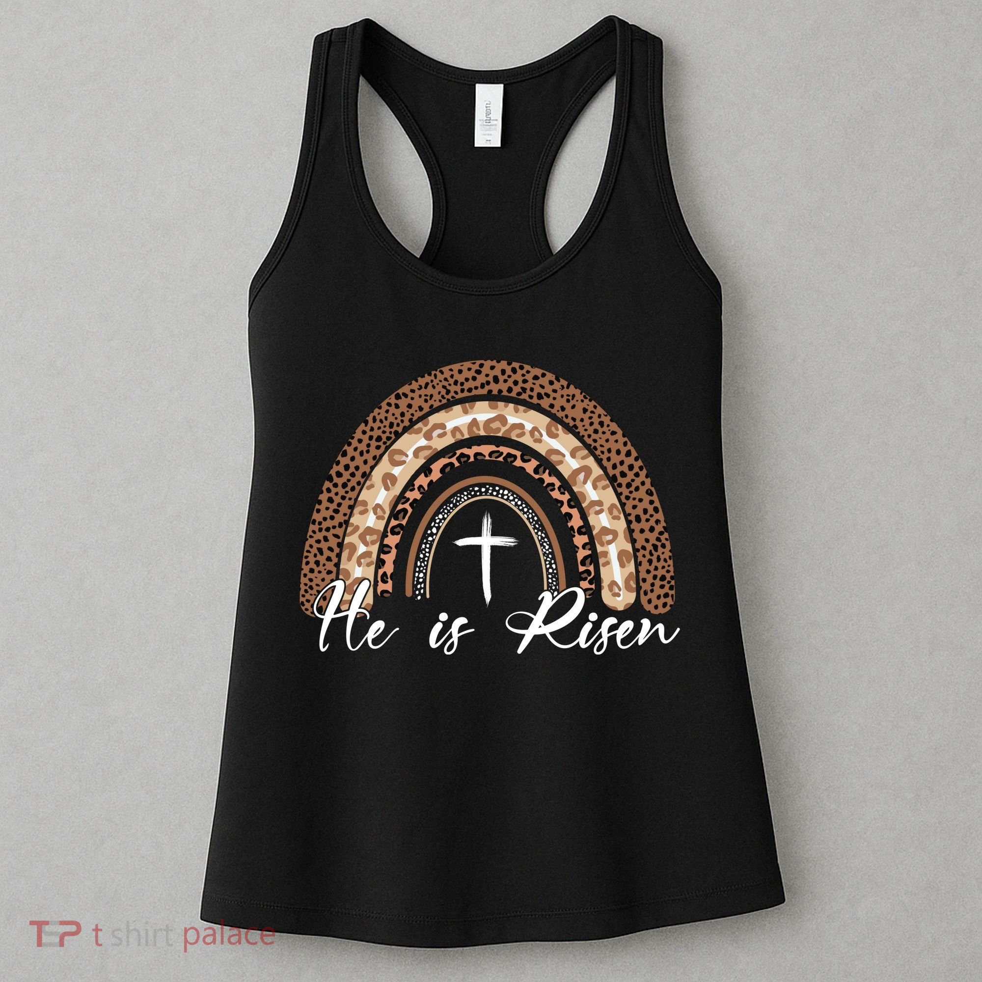 He Is Risen Jesus Christ Easter Christian Faith Women's Tank Top