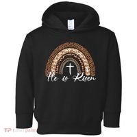 He Is Risen Jesus Christ Easter Christian Faith Toddler Hoodie thumb 0
