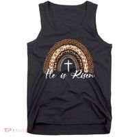 He Is Risen Jesus Christ Easter Christian Faith Tank Top thumb 0
