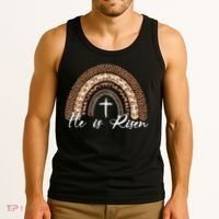 He Is Risen Jesus Christ Easter Christian Faith Tank Top thumb 3