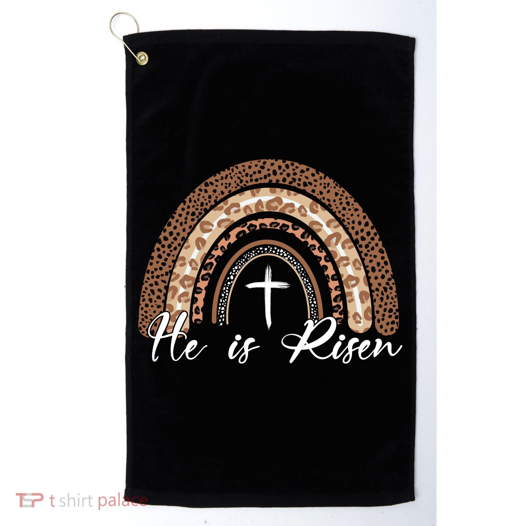 He Is Risen Jesus Christ Easter Christian Faith Golf Towel
