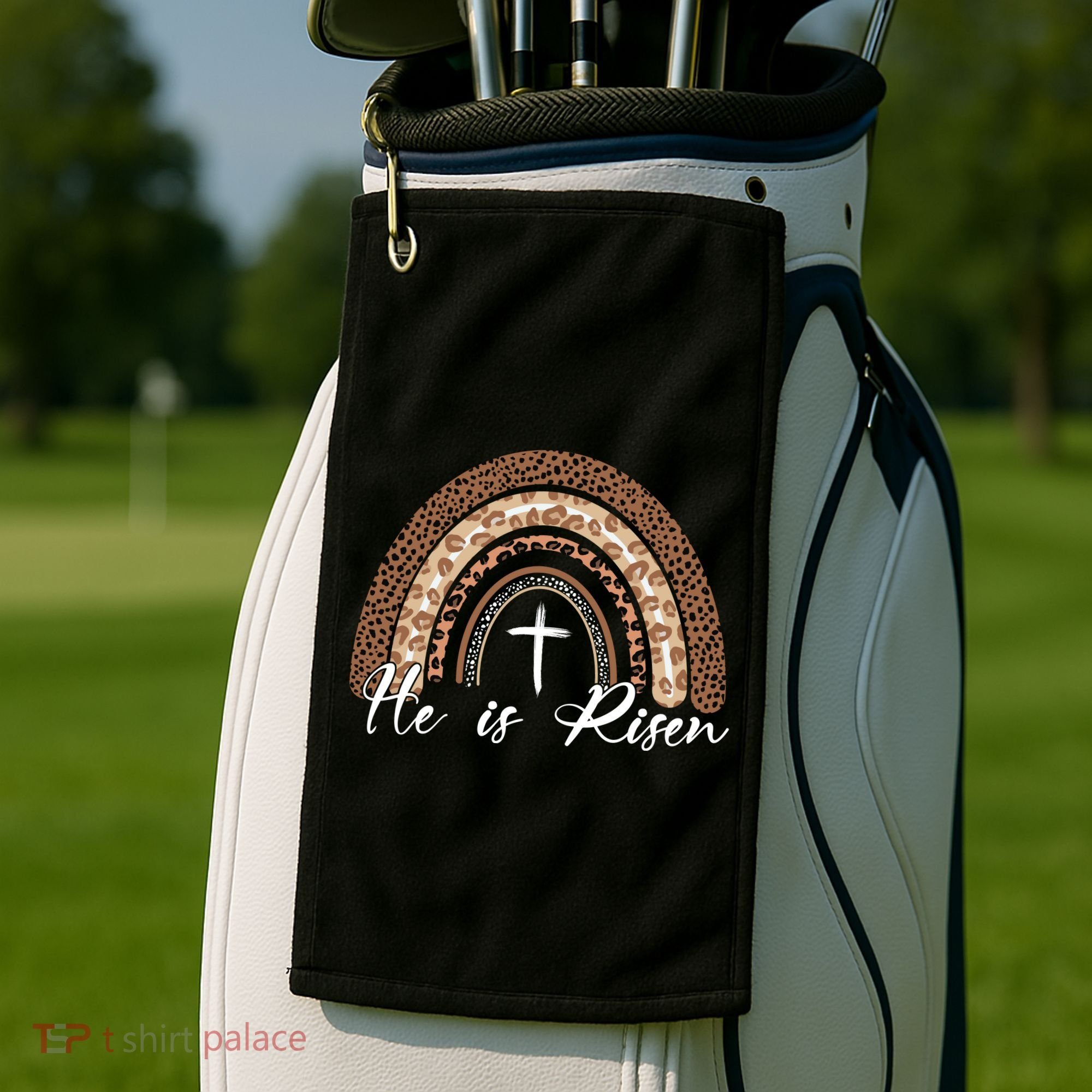 He Is Risen Jesus Christ Easter Christian Faith Golf Towel
