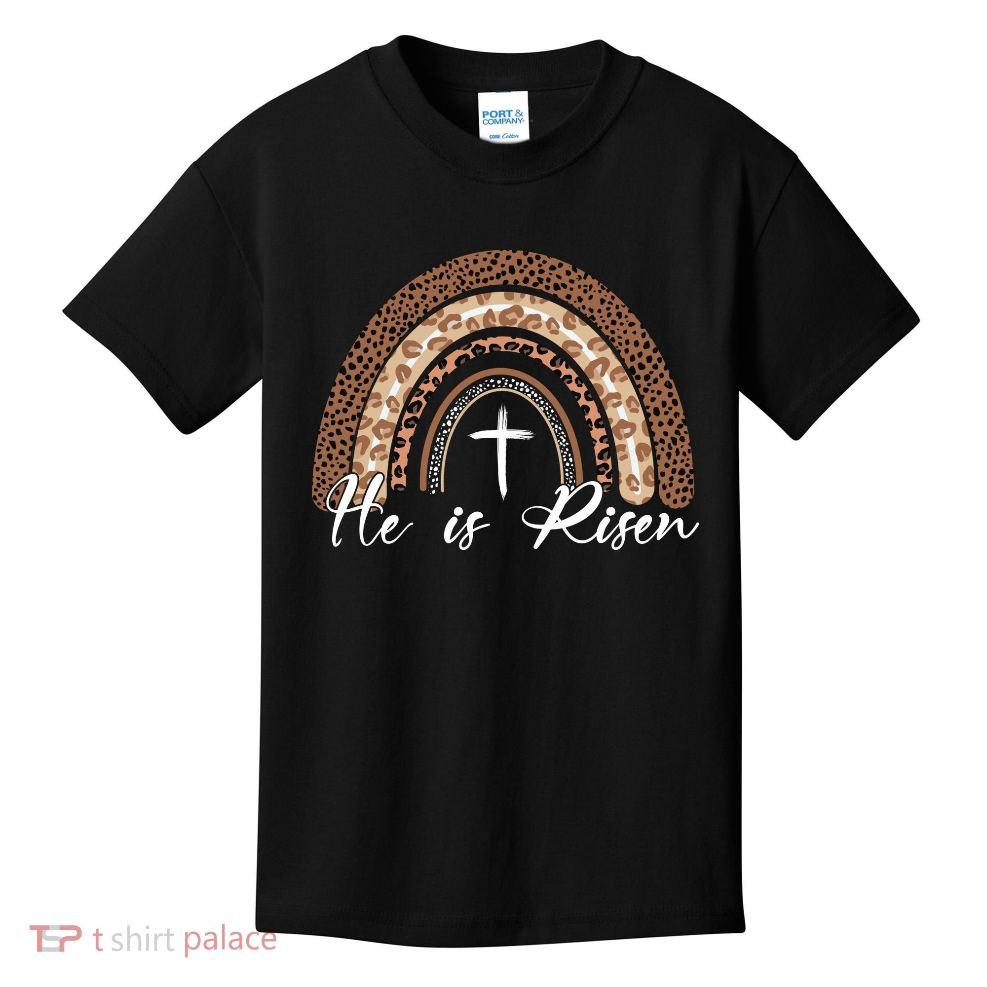 He Is Risen Jesus Christ Easter Christian Faith Kids T-Shirt