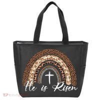 He Is Risen Jesus Christ Easter Christian Faith Tote Bag thumb 0