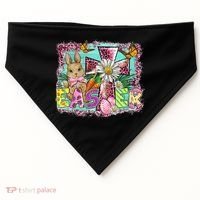 He Is Risen Easter Cross Coquette Jesus Christian Religious USA-Made Doggie Bandana thumb 0