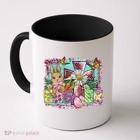 He Is Risen Easter Cross Coquette Jesus Christian Religious Coffee Mug thumb 0