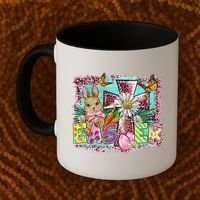 He Is Risen Easter Cross Coquette Jesus Christian Religious Coffee Mug thumb 2