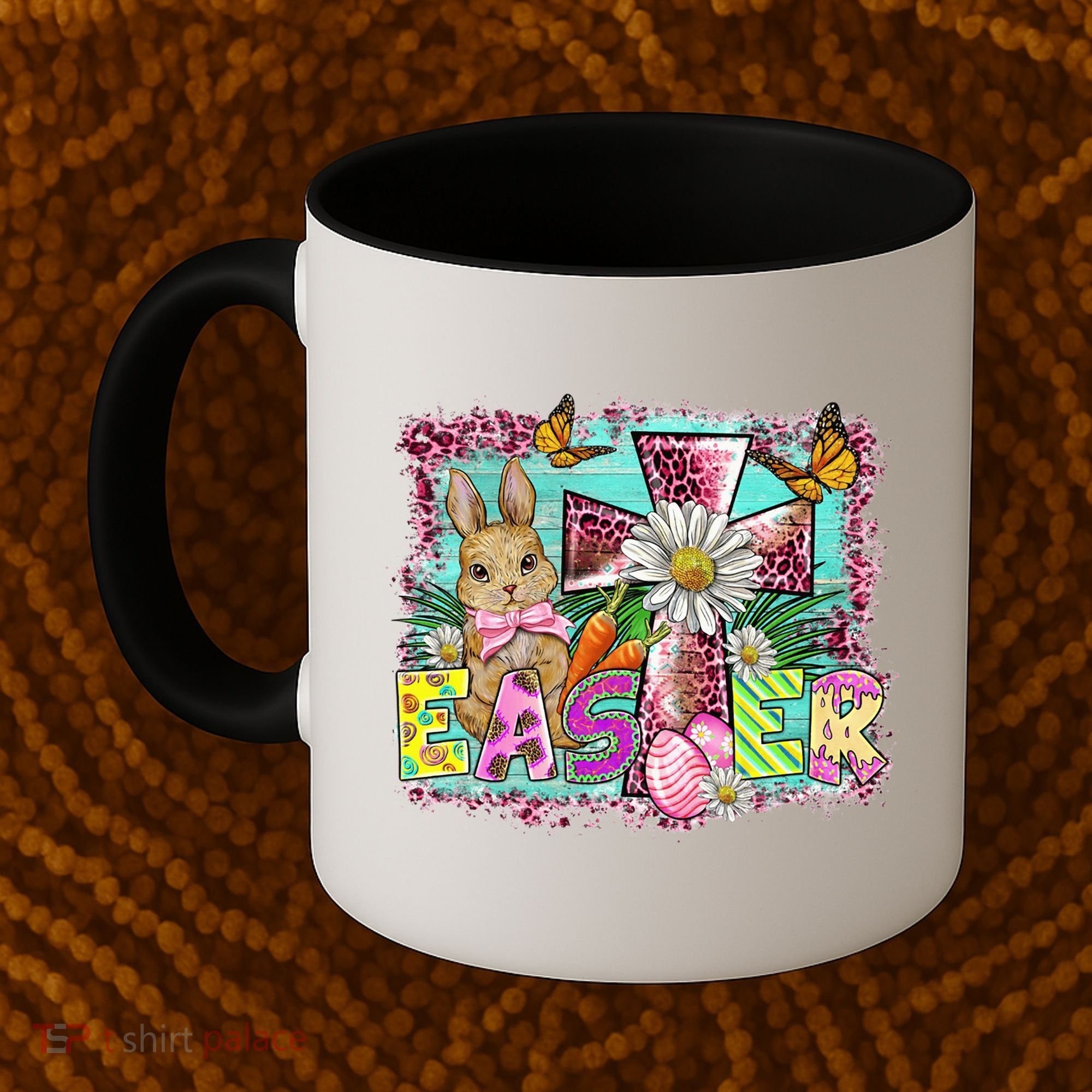 He Is Risen Easter Cross Coquette Jesus Christian Religious Coffee Mug