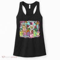 He Is Risen Easter Cross Coquette Jesus Christian Religious Women's Tank Top thumb 0