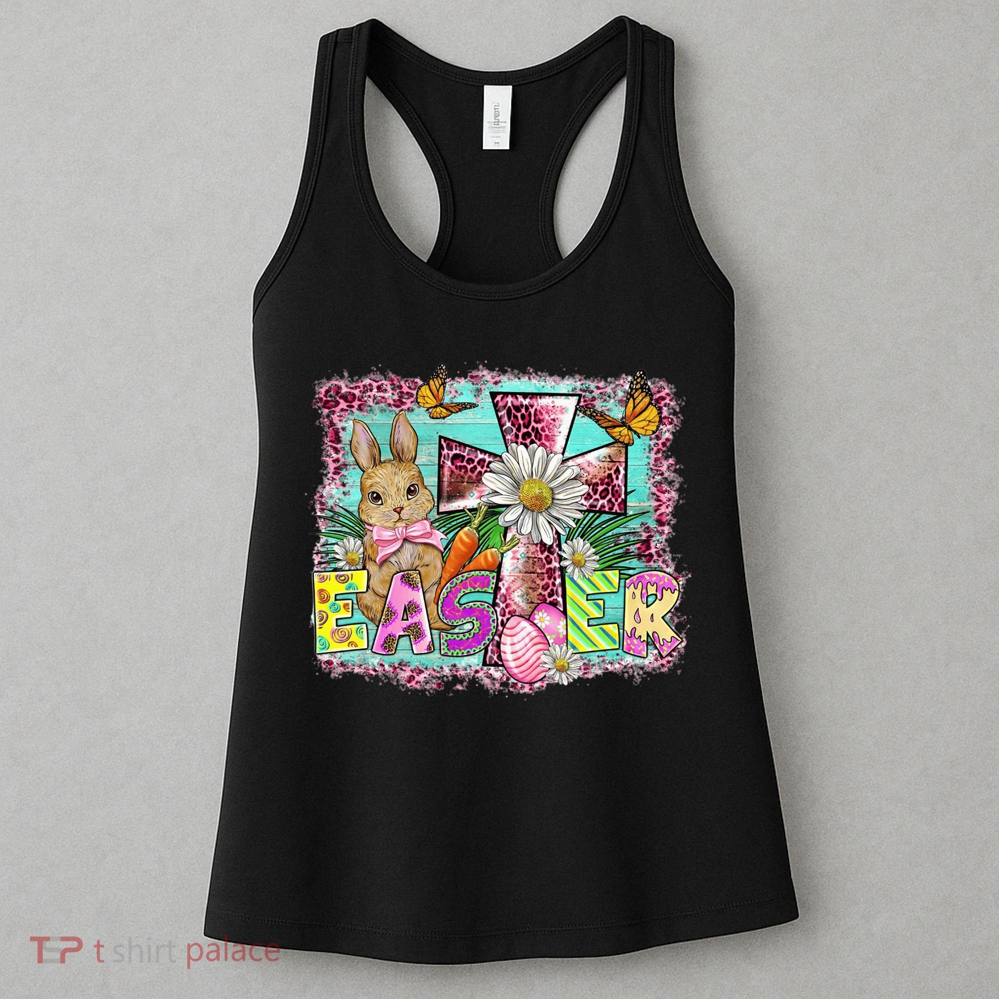 He Is Risen Easter Cross Coquette Jesus Christian Religious Women's Tank Top