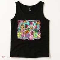 He Is Risen Easter Cross Coquette Jesus Christian Religious Tank Top thumb 2