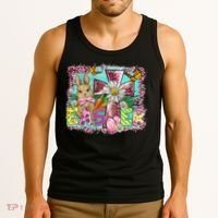 He Is Risen Easter Cross Coquette Jesus Christian Religious Tank Top thumb 3