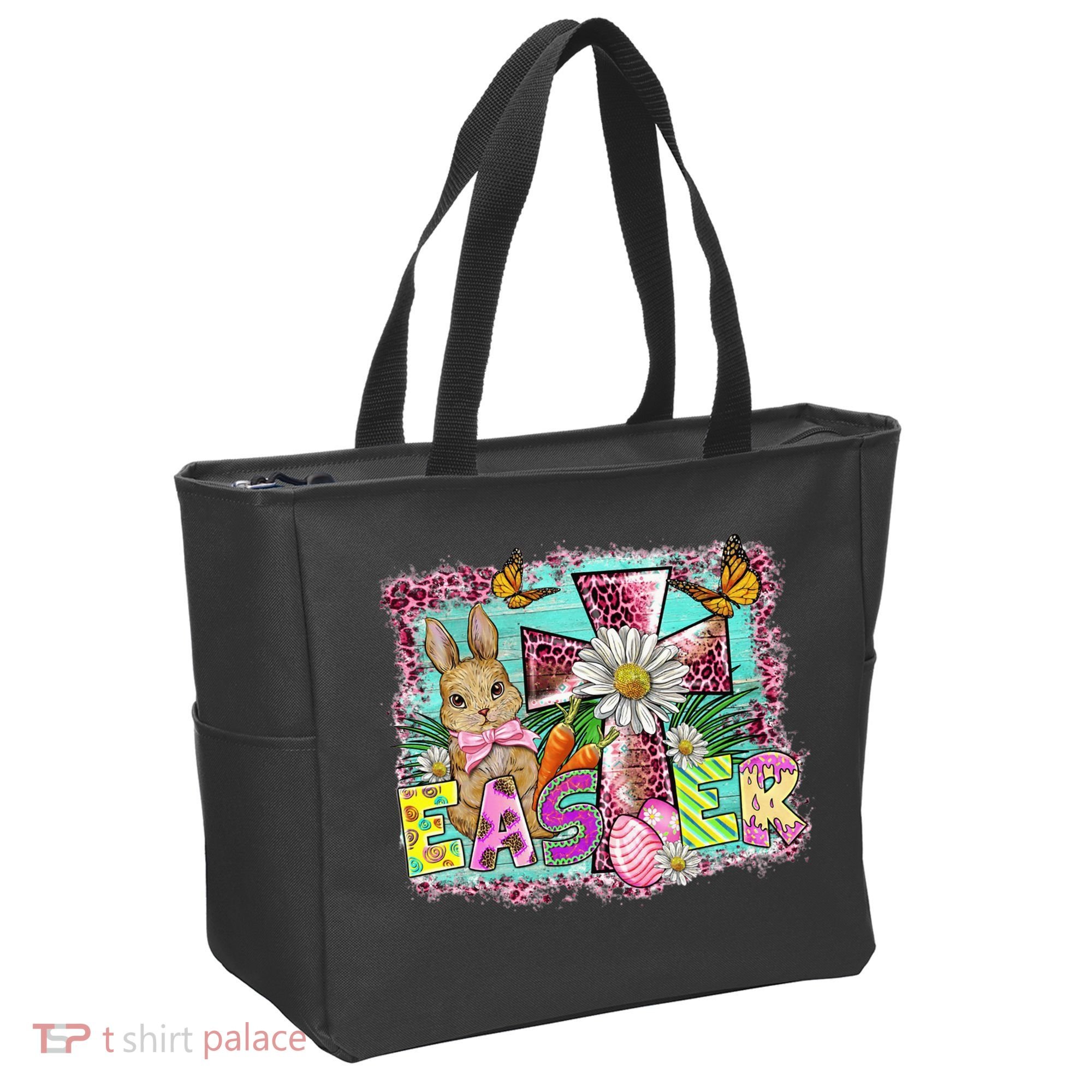 He Is Risen Easter Cross Coquette Jesus Christian Religious Tote Bag