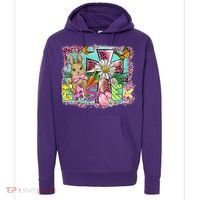 He Is Risen Easter Cross Coquette Jesus Christian Religious Hoodie thumb 0