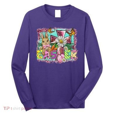 He Is Risen Easter Cross Coquette Jesus Christian Religious Long Sleeve Shirt