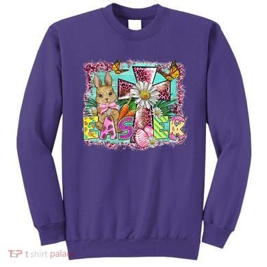 He Is Risen Easter Cross Coquette Jesus Christian Religious Sweatshirt