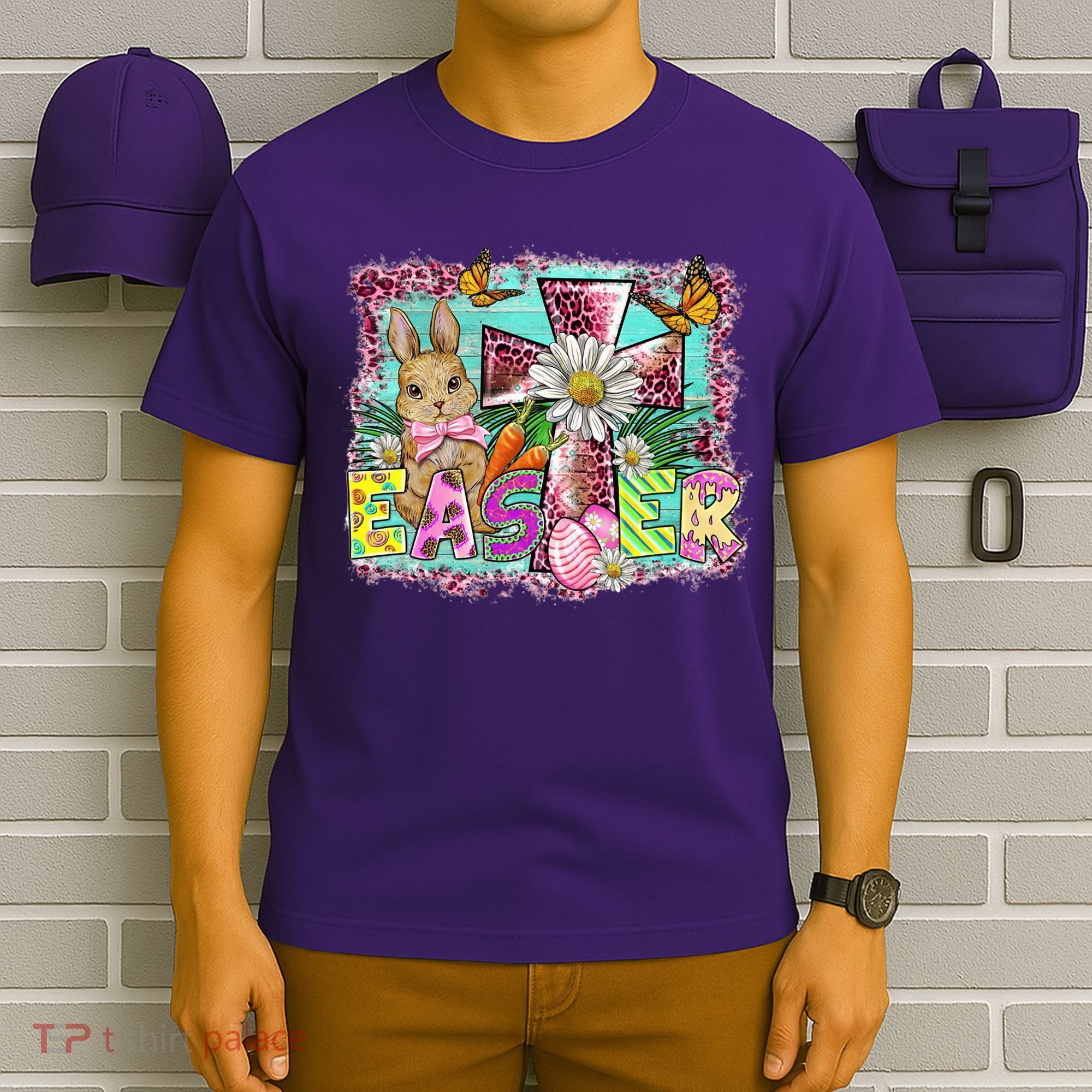 He Is Risen Easter Cross Coquette Jesus Christian Religious T-Shirt