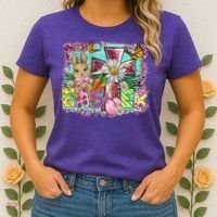 He Is Risen Easter Cross Coquette Jesus Christian Religious Women's T-Shirt thumb 2