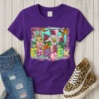 He Is Risen Easter Cross Coquette Jesus Christian Religious Women's T-Shirt thumb 3
