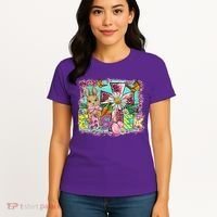 He Is Risen Easter Cross Coquette Jesus Christian Religious Women's T-Shirt thumb 4