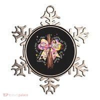 He Is Risen Jesus Christian Cross Bow Easter Girl Ornament thumb 0
