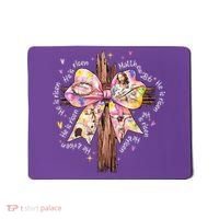 He Is Risen Jesus Christian Cross Bow Easter Girl Mousepad thumb 0