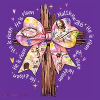 He Is Risen Jesus Christian Cross Bow Easter Girl Mousepad thumb 1