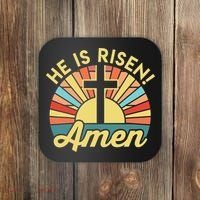 He Is Risen Amen Christian Easter Coaster thumb 0