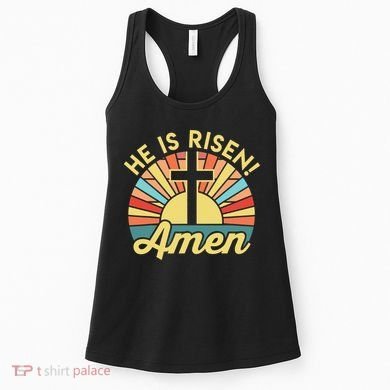 He Is Risen Amen Christian Easter Women's Tank Top