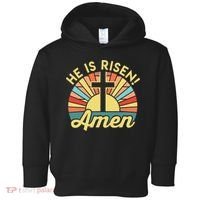 He Is Risen Amen Christian Easter Toddler Hoodie thumb 0