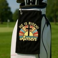 He Is Risen Amen Christian Easter Golf Towel thumb 2