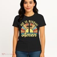 He Is Risen Amen Christian Easter Women's T-Shirt thumb 4