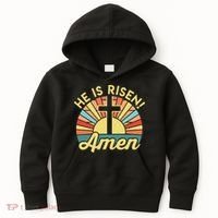 He Is Risen Amen Christian Easter Kids Hoodie thumb 0