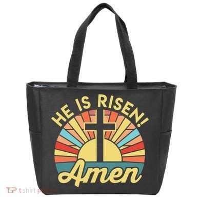He Is Risen Amen Christian Easter Tote Bag