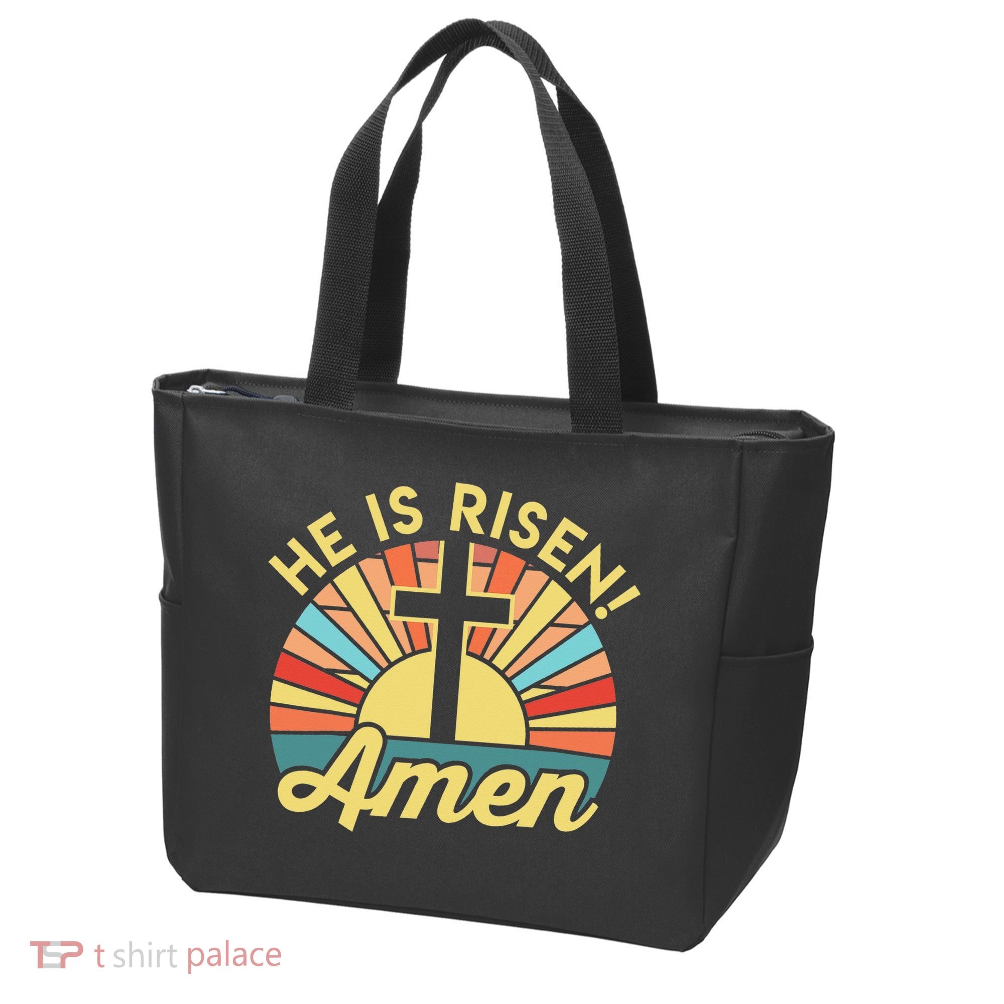 He Is Risen Amen Christian Easter Tote Bag