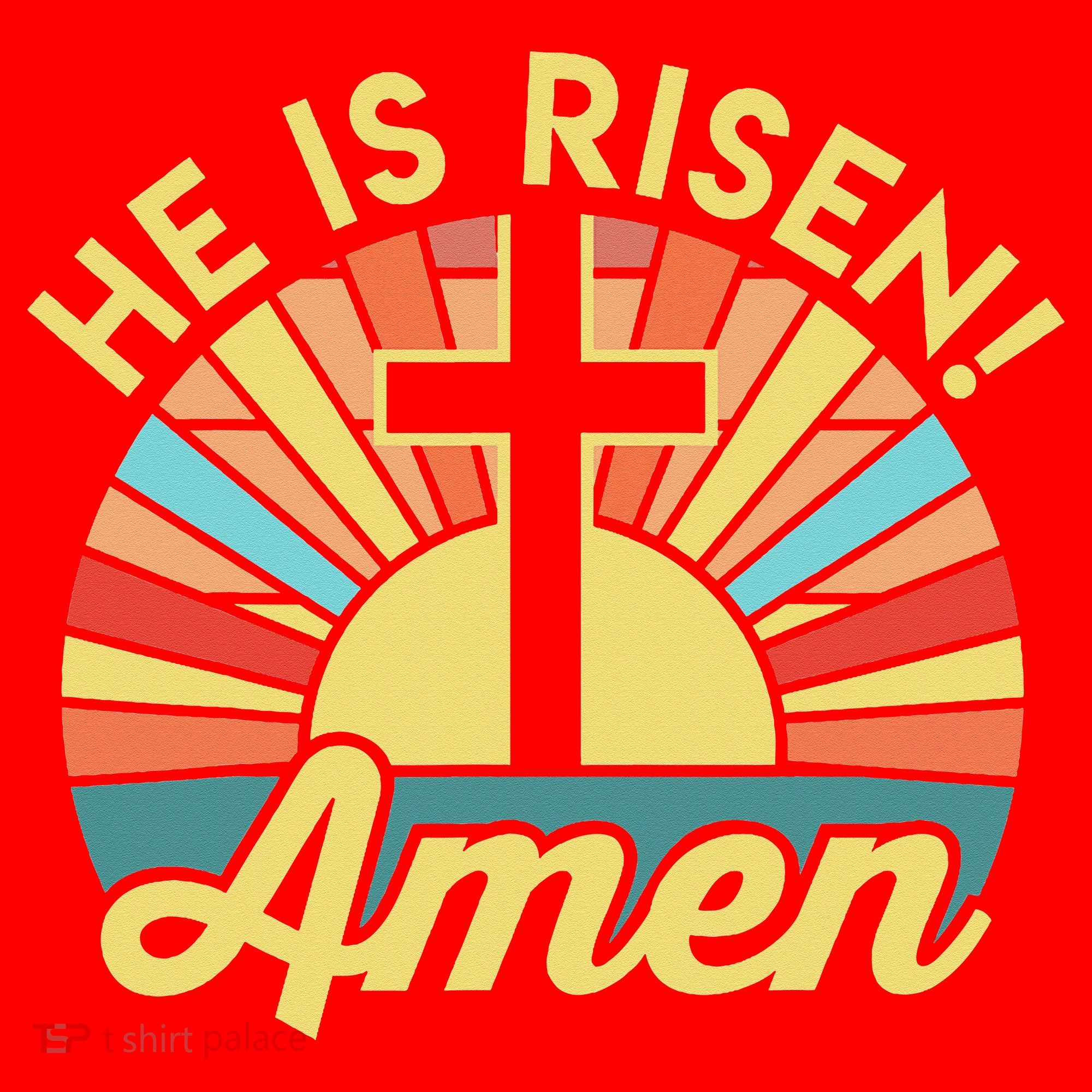 He Is Risen Amen Christian Easter Santa Hat