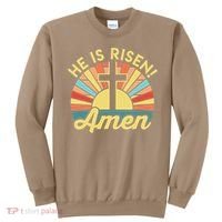 He Is Risen Amen Christian Easter Sweatshirt thumb 0