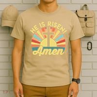 He Is Risen Amen Christian Easter T-Shirt thumb 6