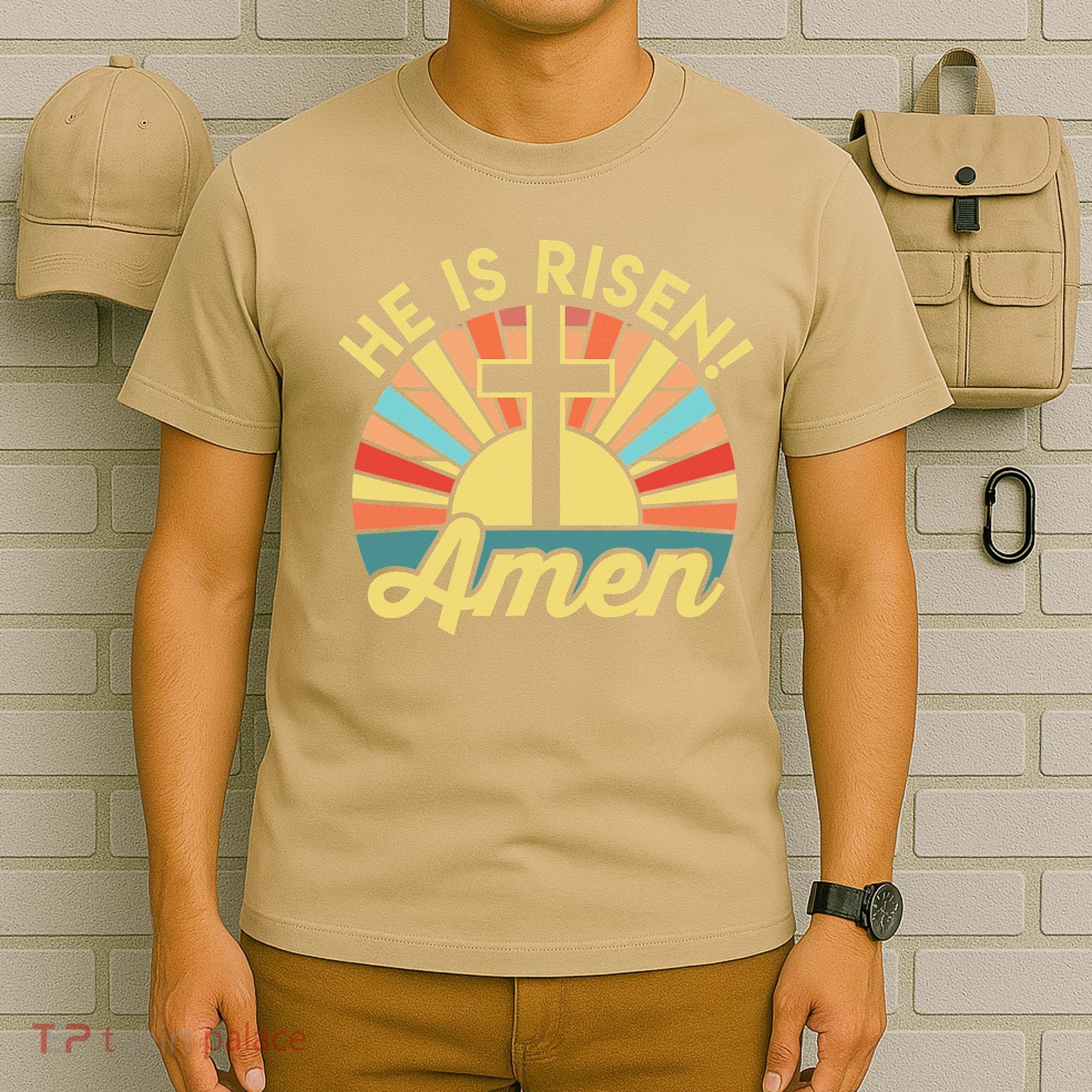 He Is Risen Amen Christian Easter T-Shirt