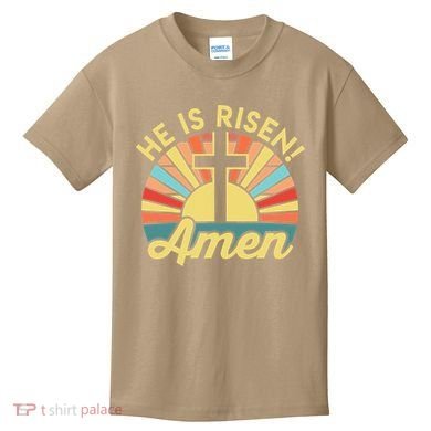 He Is Risen Amen Christian Easter Kids T-Shirt